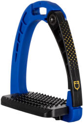 EQUESTRO Oldalakra nyitható, széles taposú lovagló kengyelek Equestro kék