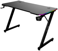 The G-Lab Gamer Asztal - K DESK ELECTRON EX (120x60cm, fém, pohártartó, fejhallgatótartó, fekete, RGB LED) (K-DESK-ELECTRON-EX) - bbmarket