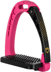 EQUESTRO Oldalakra nyitható, széles taposú lovagló kengyelek Equestro rózsaszín