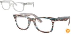 Ray-Ban RX4340V 8382 WAYFARER EASE Photo Striped Light Blue DEMO LENS szemüveg (RX4340V 8382)