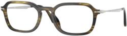 Persol PO3381V 1237 Striped Black & Olive Green Demo Lens szemüveg (PO3381V 1237)
