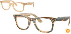 Ray-Ban RX4340V 8383 WAYFARER EASE Photo Striped Brown DEMO LENS szemüveg (RX4340V 8383)