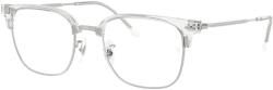 Ray-Ban RX7216 2001 NEW CLUBMASTER Transparent On Silver DEMO LENS szemüveg (RX7216 2001)