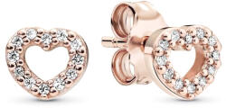 Pandora Bájos szív rozé arany fülbevaló - 280528CZ (280528CZ)