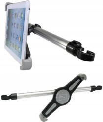  Fejtámlára Szerelhető Univerzális Telefon és Tablet Tartó Forgatható, Teleszkópos Nyéllel 7-11" Készülékhez (120827)