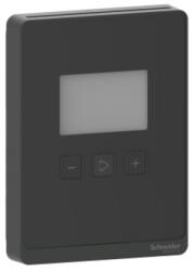 Schneider Electric SpaceLogic, Senzor VOC CO2 temperatura, cu 3 butoane/LCD, Analog, optimum, negru (SLABLCVX)