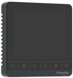 Schneider Electric SpaceLogic, Termostat, FCU, proportional, Protocol, 3 Ventilatoare Auto, Deluxe, 240V, Capacitiv, negru (TC907-3A4PDPSAB)