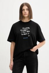 Karl Lagerfeld Jeans pamut póló - fekete XS - answear - 22 990 Ft