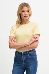 Tommy Hilfiger pamut póló - sárga S - answear - 20 990 Ft