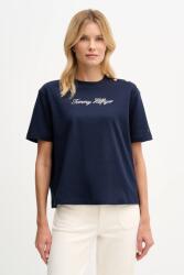 Tommy Hilfiger pamut póló - sötétkék XS - answear - 28 990 Ft