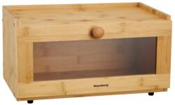 Klausberg Cutie pentru pâine din bambus cu front acrilic, 35.5×24×18 cm, Klausberg KB-7923