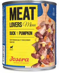 Josera Meat Lovers Menu Duck with Pumpkin | Teljes értékű kacsás nedvestáp sütőtökkel felnőtt kutyáknak - 400 g