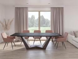 SIGNAL MEBLE Összecsukható étkezőasztal BONUCCI CERAMIC / fekete (BONUCCICO200)