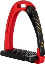 EQUESTRO Oldalakra nyitható, széles taposú lovagló kengyelek Equestro vörös