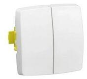 Legrand Oteo 105 2x1P csillárkapcsoló keret nélkül betét közp. fedéllel fehér beépített csavaros LEGRAND - 086102L (086102L)