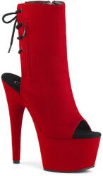 Pleaser piros fűzős csizma zippzáras zsebbel 37-es - diamondsexshop