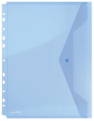 Optima Mapa plastic A4 cu capsa, perforatii si clapeta in V, 4 buc/set, albastru, OPTIMA (OP-5101200A4-22)