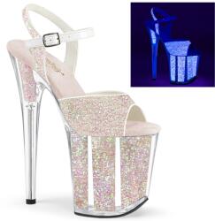 Pleaser neon opál csillámos platform szandál 39-es - sex-shop