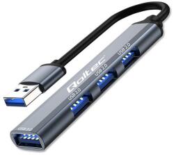 Qoltec Hub Adapter USB 3.0 4 az 1-ben | USB 3.0 | 3x USB 2.0 (53793)