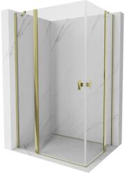 Mexen Mexen, Mexen Mist Duo csuklós zuhanykabin 120 x 95 cm, átlátszó, arany - 8A4-120-095-50-00 (8A4-120-095-50-00)