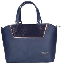 Karen kék / velúr buborékos / arany rostbőr női kézi / válltáska 2476 ce-edyta
