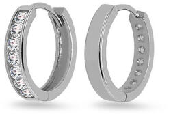 Heratis Forever 1, 5 cm-es kis karika fülbevaló cirkóniákkal, 9K fehérarany IZ13562AHR