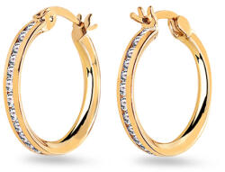 Heratis Forever Cirkóniákkal díszített elegáns karika fülbevaló 2cm, 9K IZ13884HR