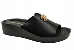 Goodin Flip-flop papucs GD-FL1703 36 Fekete Stílusos, Bőr Chanel talpbetét a platformon (GD-FL1703)