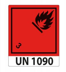 Print&Stick Öntapadó etikett címke 100x120mm Adr 3 Folyékony gyúlékony anyagok UN1090