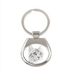Art-Dog Amerikai macska rövidszőrű macska kulcstartó, fényképes kulcstartó (5055882473539)