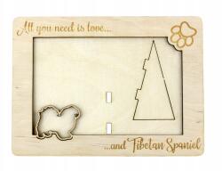 Art-Dog Tibeti spániel gravírozott képkeret kutyával, kutya neve (5906111216758)