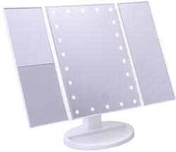 Jocca 2722 Összecsukható Sminktükör LED-es világítással és 1x/2x/3x nagyítással (JOC586728)