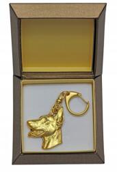 Art-Dog Doberman aranyozott kutya kulcstartó díszdobozban, kulcstartó (5906111205721)