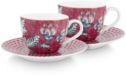 Pip Studio Espresso csésze szett Flower Festival Dark Pink PiP Studio 120 ml, 2 darabos (8720604946253)