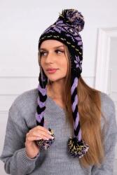 Kesi Fabia K272 copfos sapka fekete+lila