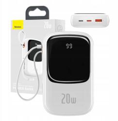 Baseus Qpow Pro Baseus powerbank Lightning kábellel, Usb-c és Usb porttal, 20000mAh, (PPQD060202)