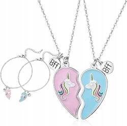  Barátság Nyaklánc És Karkötő Bff Szív Unikornis Hiqe-fl (6915485979595)