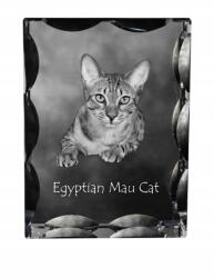 Art-Dog Mau egyiptomi macska fotó díszes kristályban, ajándéktárgy, lakásdekoráció (5055882449749)