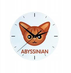  Abesszin macska üveg falióra lógó aranyos macska (5056739256527)