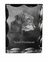 Art-Dog Tacskó durva szőrű kutya fotó díszes kristályban, ajándéktárgy, dekoráció (5055882448414)