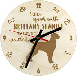  Brittany Spániel gravírozott kutyaóra, átmérő 30 cm, kutya neve (5055882401099)