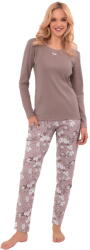 Italian Fashion Pijama dama ITALIAN FASHION KIMURI lung cappuccino/print: S (AAF-KPZ-KIMU-DDCD S)
