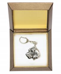 Art-Dog Tacskó durva szőrű kutya kulcstartó díszdobozban, kitűző (5906111208029)