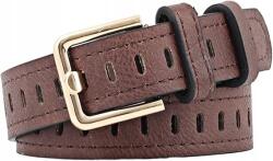  Öv, barna, 105cm hosszú, arany csat, retro stílus, nőknek (9-415COFEE)