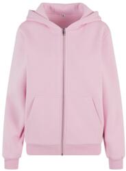 Build Your Brand Puha női cipzáras kapucnis pulóver Fluffy - Enyhén rózsaszín | XL (BY290-1000384725)