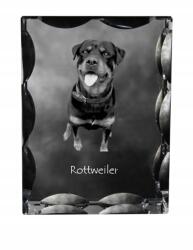Art-Dog Rottweiler kutya fotó díszes kristályban, ajándéktárgy, lakásdekoráció (5055882447851)
