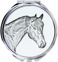 Lófészek kompakt zsebtükör lóval fényképpel (5055882483286)