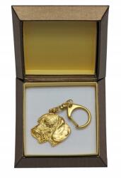 Art-Dog Tacskó durva szőrű aranyozott kutya kulcstartó díszdobozban (5906111205370)