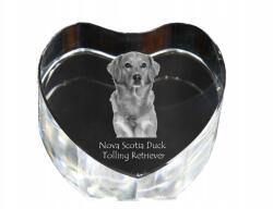 Art-Dog Új-Skóciából származó retriever kristály szív, dísz, fényképes ajándéktárgy (5055882446236)