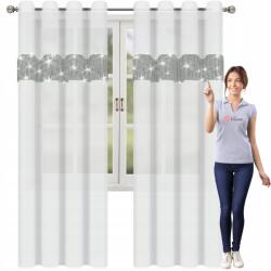 Xzhome Függöny Cirkóniákkal Fátyol Ablak Gyémánt Kristályok Dekoratív 145x250 (PT KOLP 2.5)